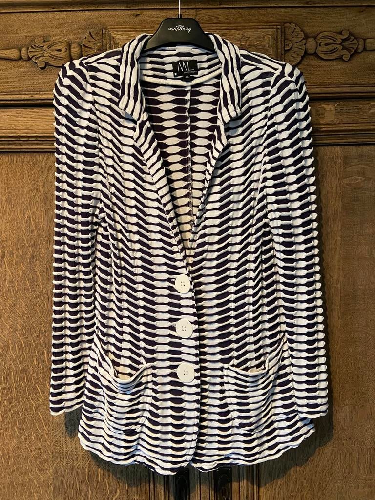 ZGAN blazer ML Collection mt 46 valt kleiner, Ophalen of Verzenden, Zo goed als nieuw, Maat 42/44 (L), Blauw