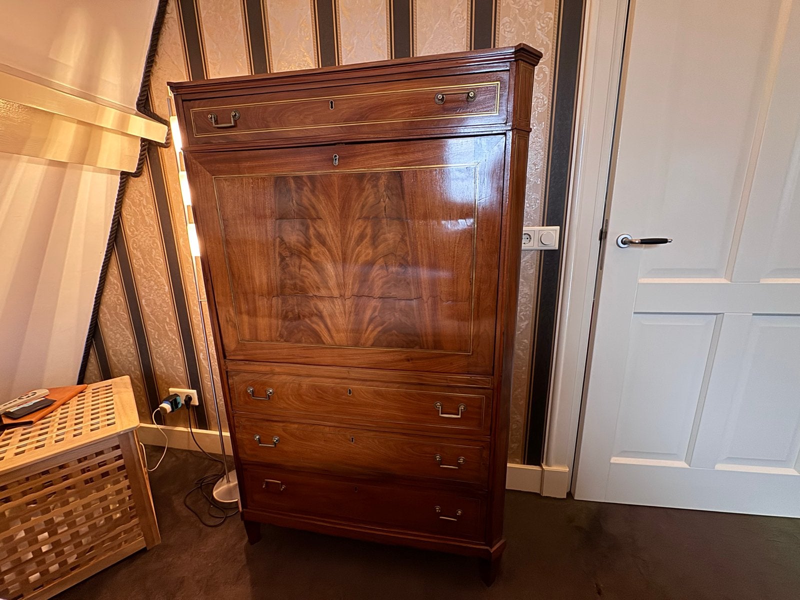 Antieke Louis XVI Secretaire - ca. 1850-1890, Antiek en Kunst, Ophalen