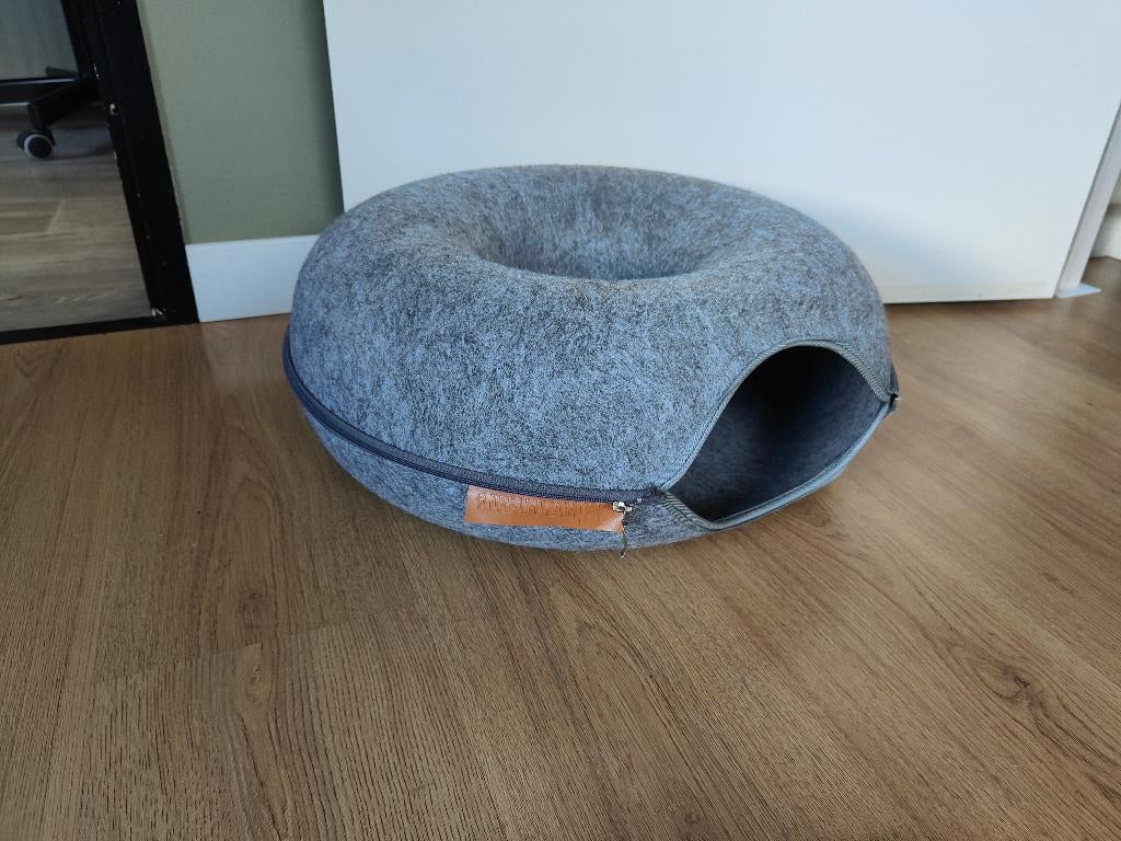 Pets DREAMTEAM katten donut, Dieren en Toebehoren, Kattenmanden, Ophalen, Zo goed als nieuw, Vilt