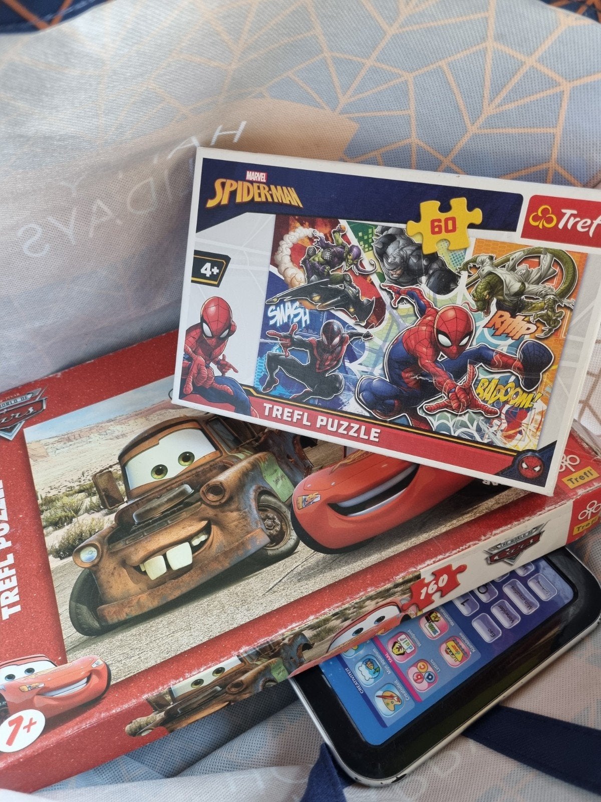 Cars Spiderman puzzels voor leeftijd 3 - 5 jaar Gratis, Ophalen of Verzenden, Meer dan 50 stukjes, Gebruikt, 4 tot 6 jaar