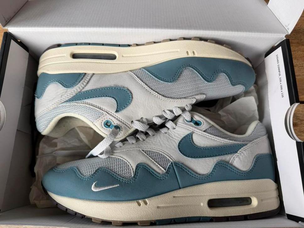 Nike Air Max 1 Patta Aqua - mt. 42/8.5., Kleding | Heren, Schoenen, Overige kleuren, Ophalen of Verzenden, Sneakers of Gympen