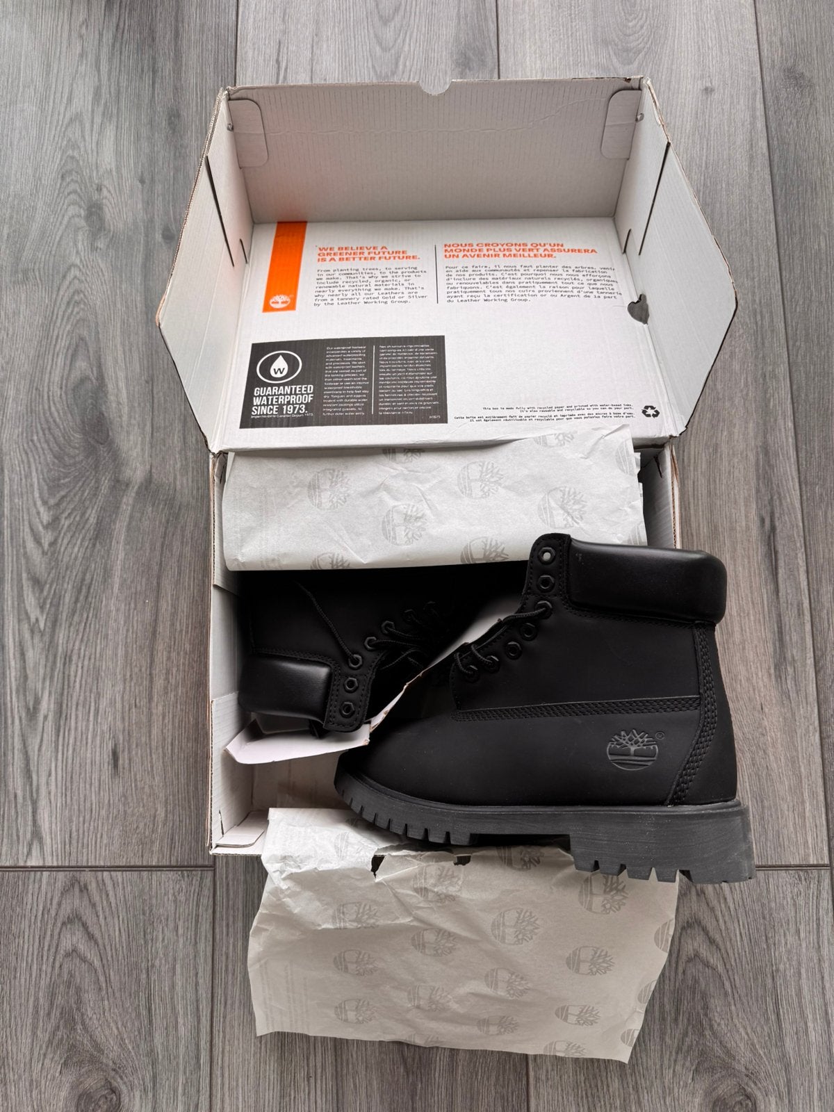 Nieuwe Timberland Premium 6-Inch Boots Zwart – Maat 43, Ophalen of Verzenden, Nieuw, Zwart, Boots