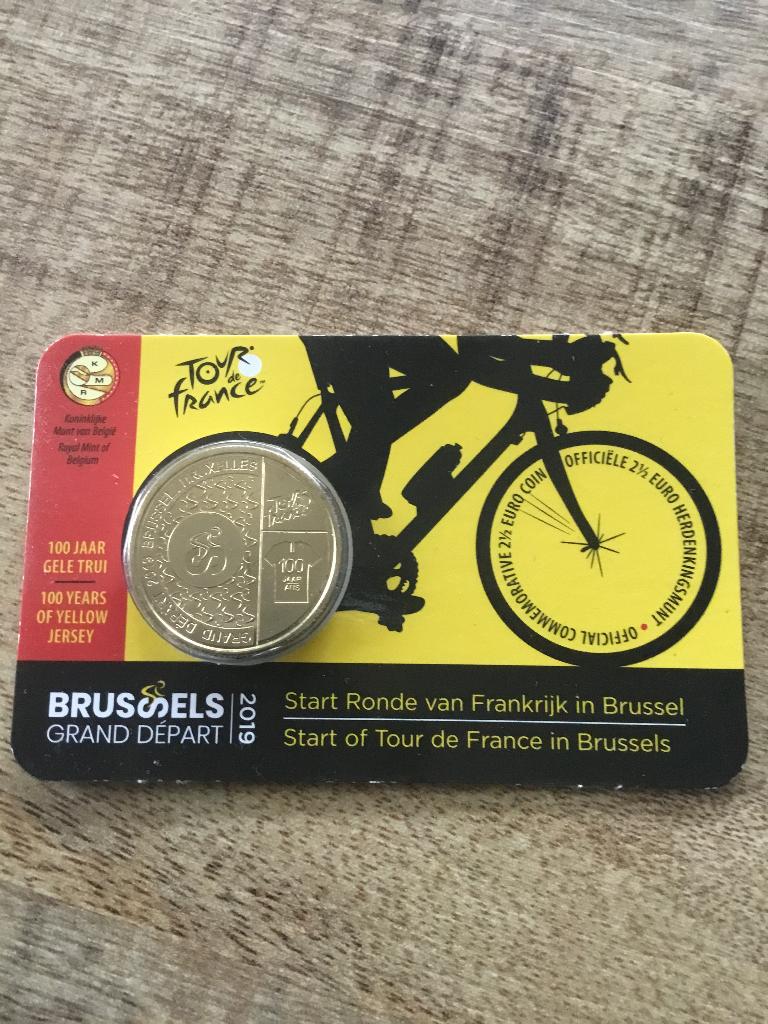 België coincard Tour de france 2.5 euro 2019, Verzenden, België, 2 euro, Losse munt