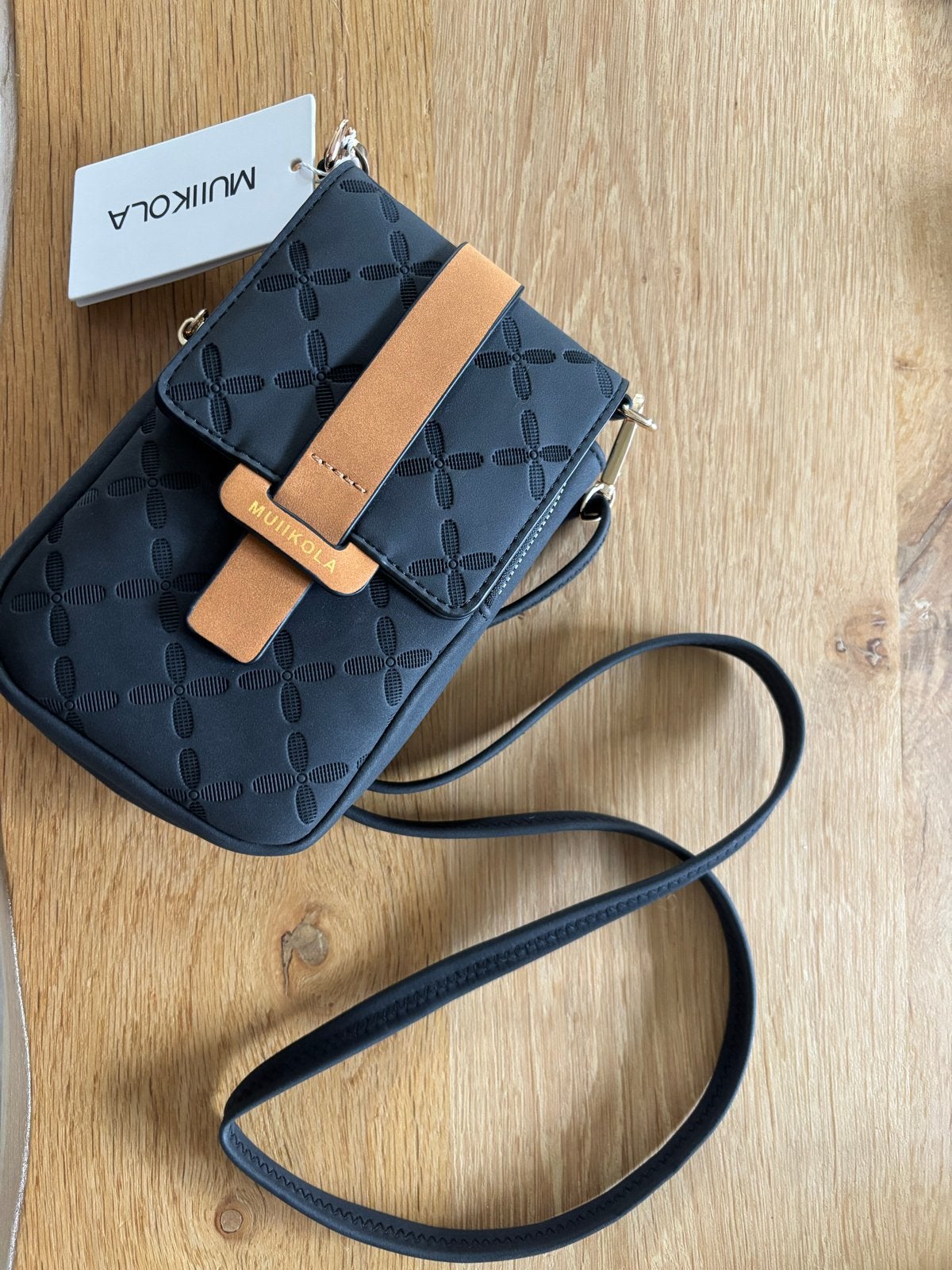 Mooie zwarte schoudertas / telefoontasje - Nieuw, Sieraden, Tassen en Uiterlijk, Ophalen of Verzenden, Nieuw, Zwart, Schoudertasje