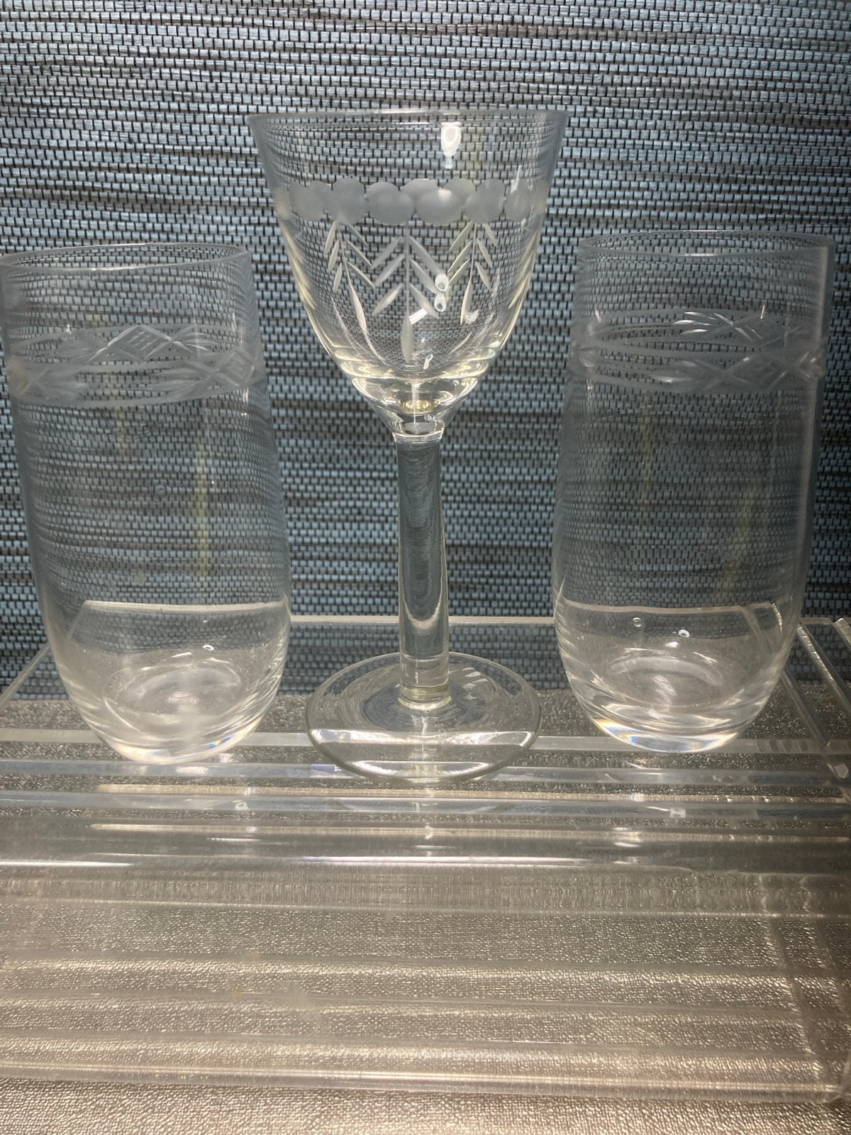 Borrelglaasjes met decoratie - Set van 3, Verzamelen, Ophalen of Verzenden, Zo goed als nieuw, Borrel- of Shotglas