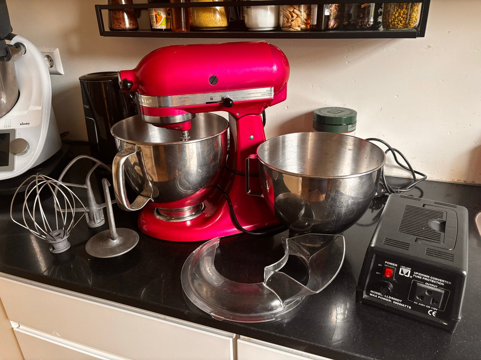 KitchenAid Artisan mixer (US versie) met transformator, Witgoed en Apparatuur, Keukenmixers, 4 liter of meer, Ophalen, Zo goed als nieuw