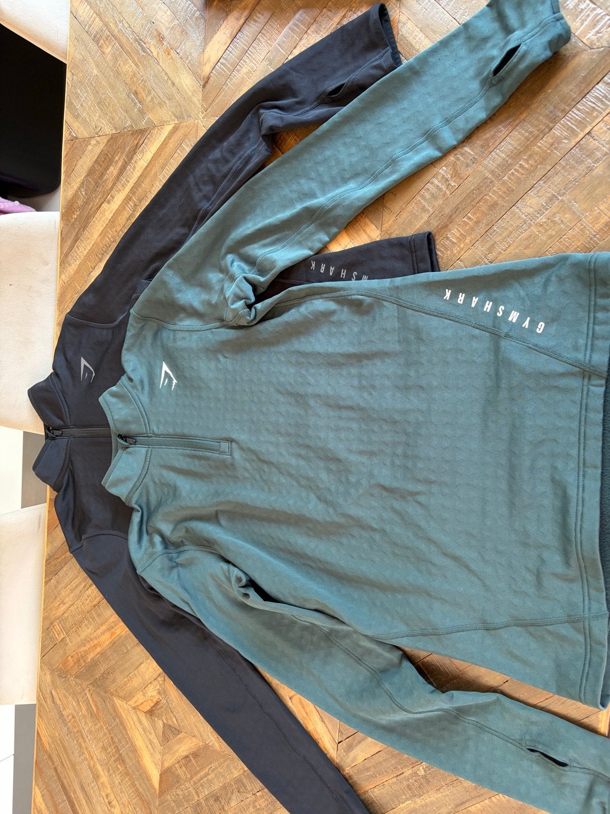 Gymshark sportshirt (2 stuks) - XS, Zwart, Ophalen of Verzenden, Maat 34 (XS) of kleiner, Fitness of Aerobics