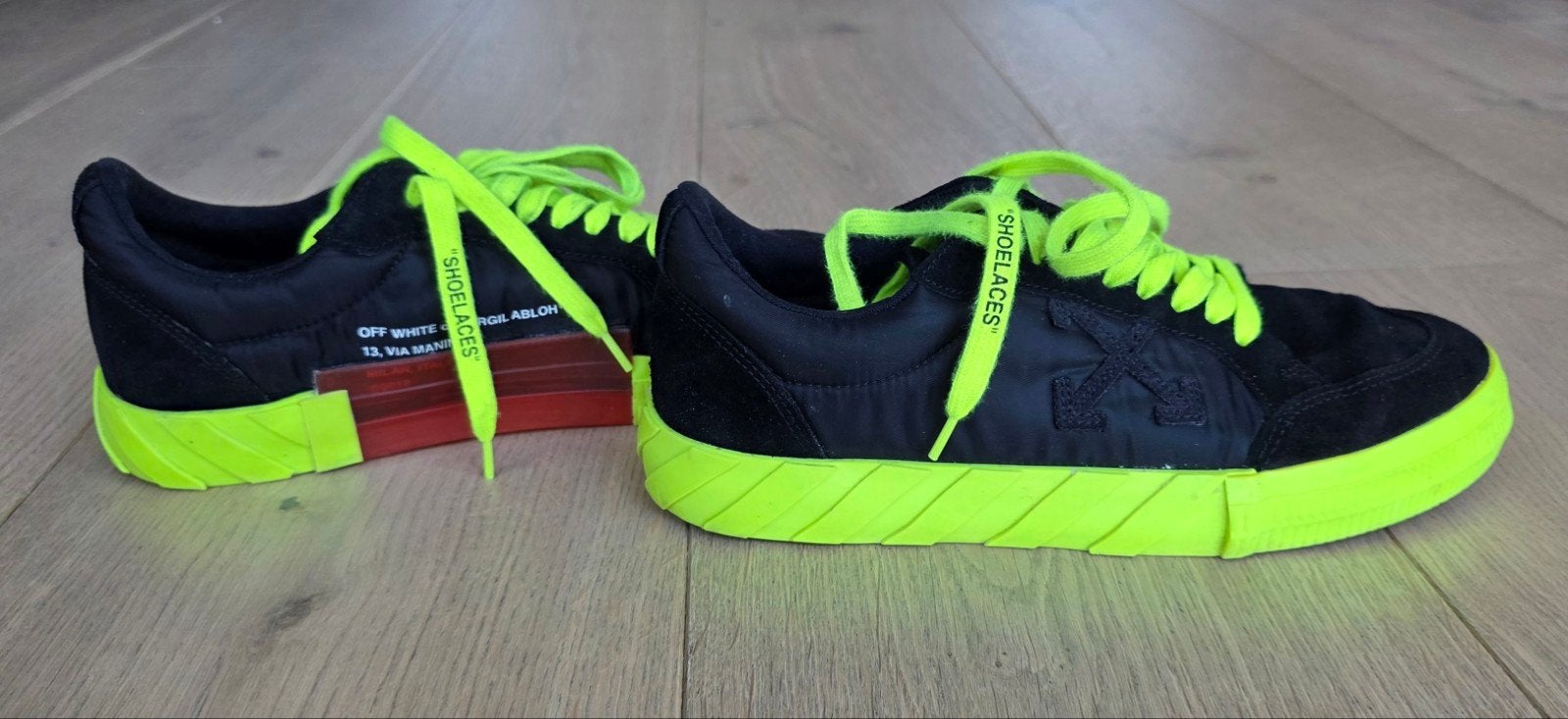 Off-White vulcanized canvas low sneakers, Kleding | Heren, Schoenen, Zwart, Ophalen of Verzenden, Zo goed als nieuw, Off white