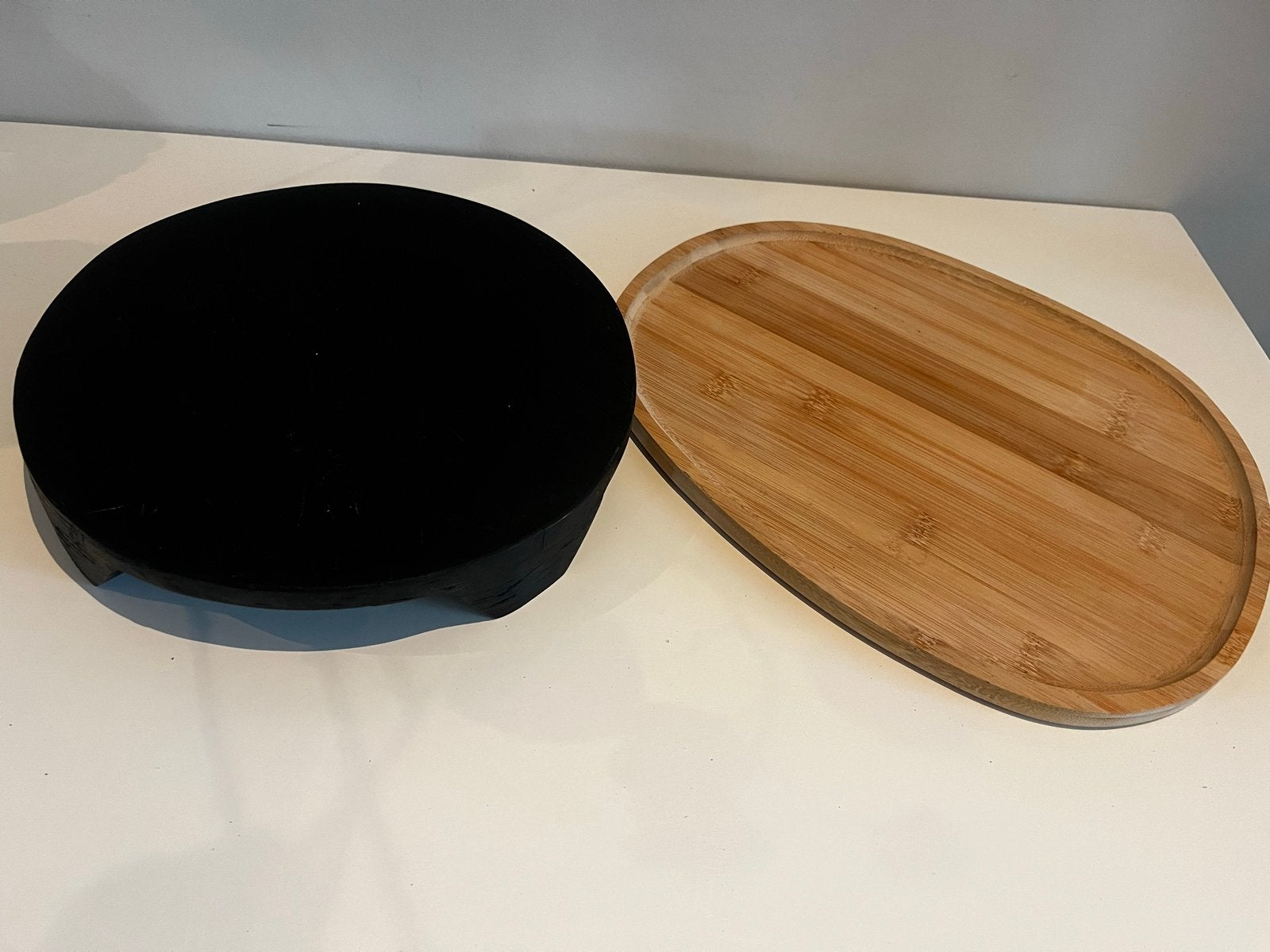 2 leuke onderborden, Ophalen of Verzenden, Zo goed als nieuw, Rond, Hout