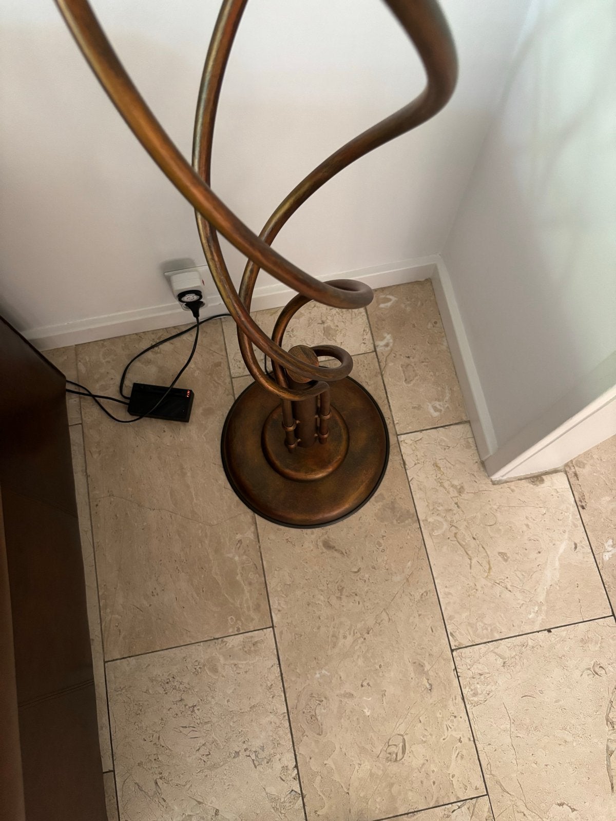 Staande schemerlamp met dimmer, 1.75m hoog, Ophalen, Gebruikt, Metaal, 150 tot 200 cm