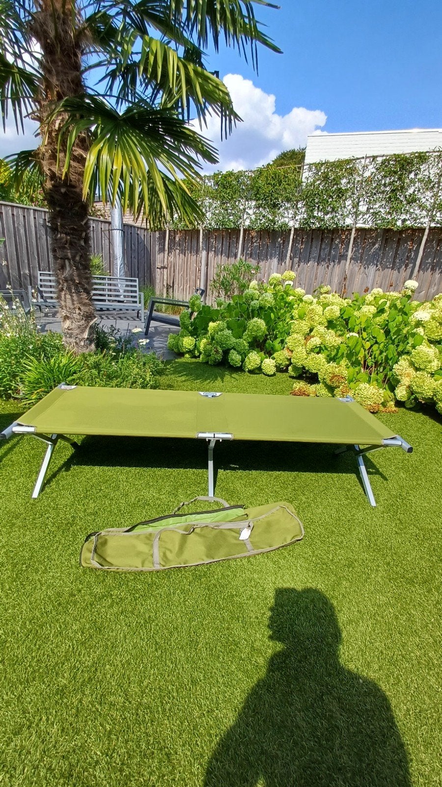 Veldbed legergroen - Fa de Wit Schijndel> festival-topper, Ophalen of Verzenden, Gebruikt