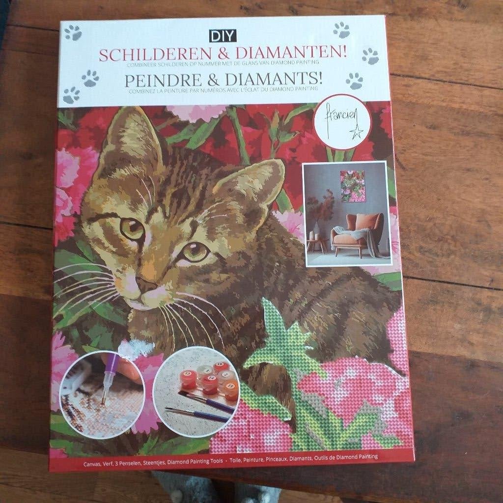 Daimond painting en schilderen op nummer in 1 set, Ophalen of Verzenden, Nieuw, Knutselwerk