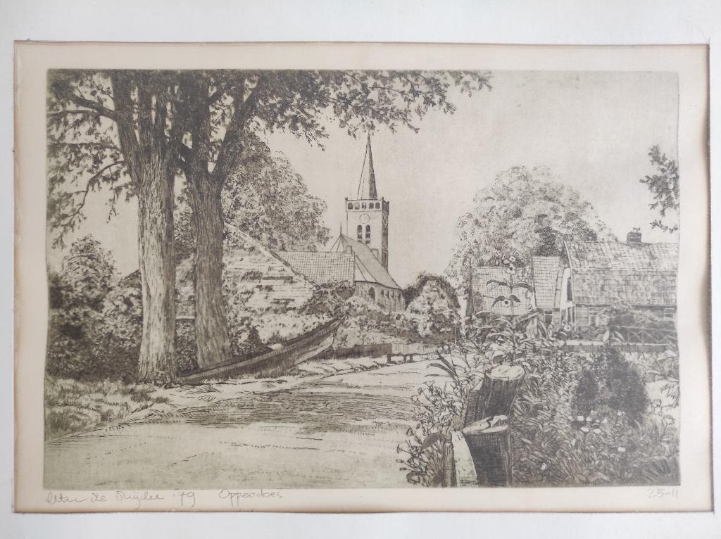 Peter de Rijcke (2 Etsen), Ophalen, Minder dan 50 cm, Schilderij, Minder dan 50 cm