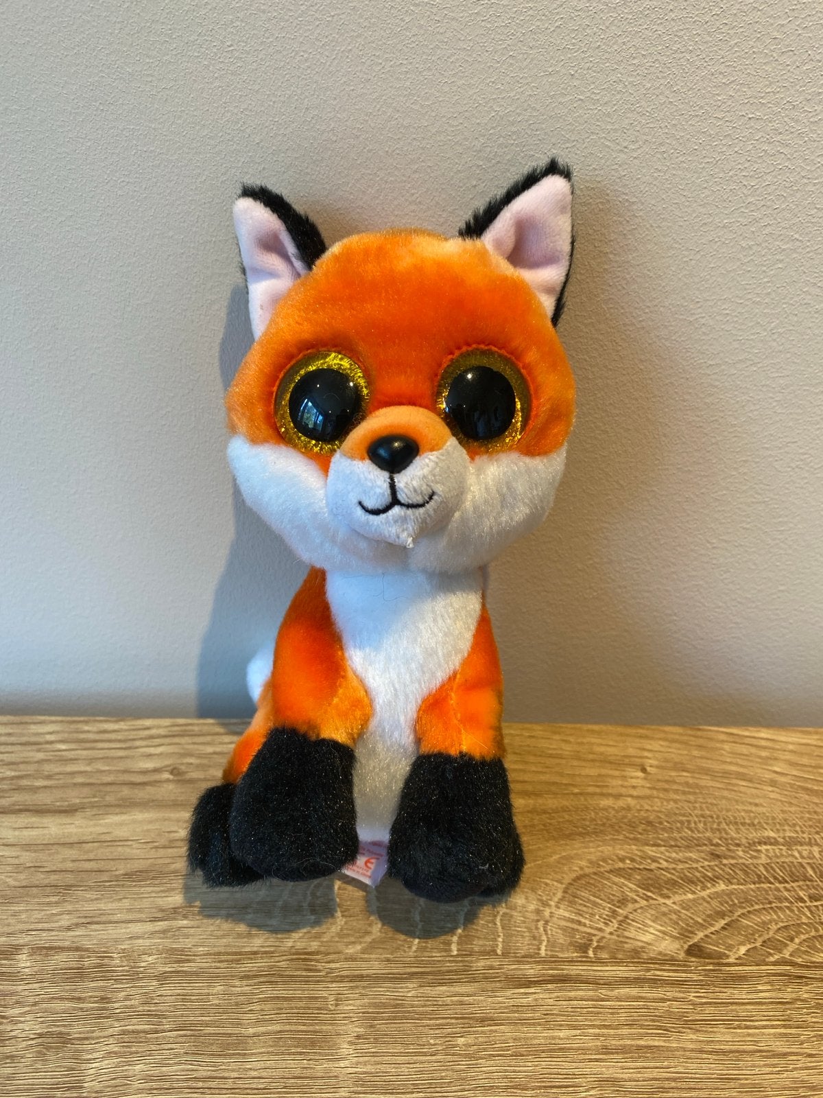 Schattige Ty Beanie Boo vossenknuffel, Oranje, Ophalen of Verzenden, Zo goed als nieuw, Klein (minder dan 20 cm)