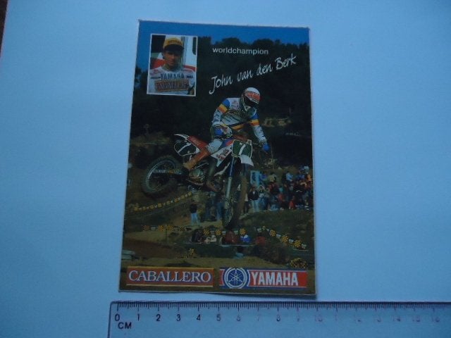 sticker 1988 Motorcross John vd BERK Worldchampion cross mo, Verzamelen, Verzenden, Zo goed als nieuw, Sport