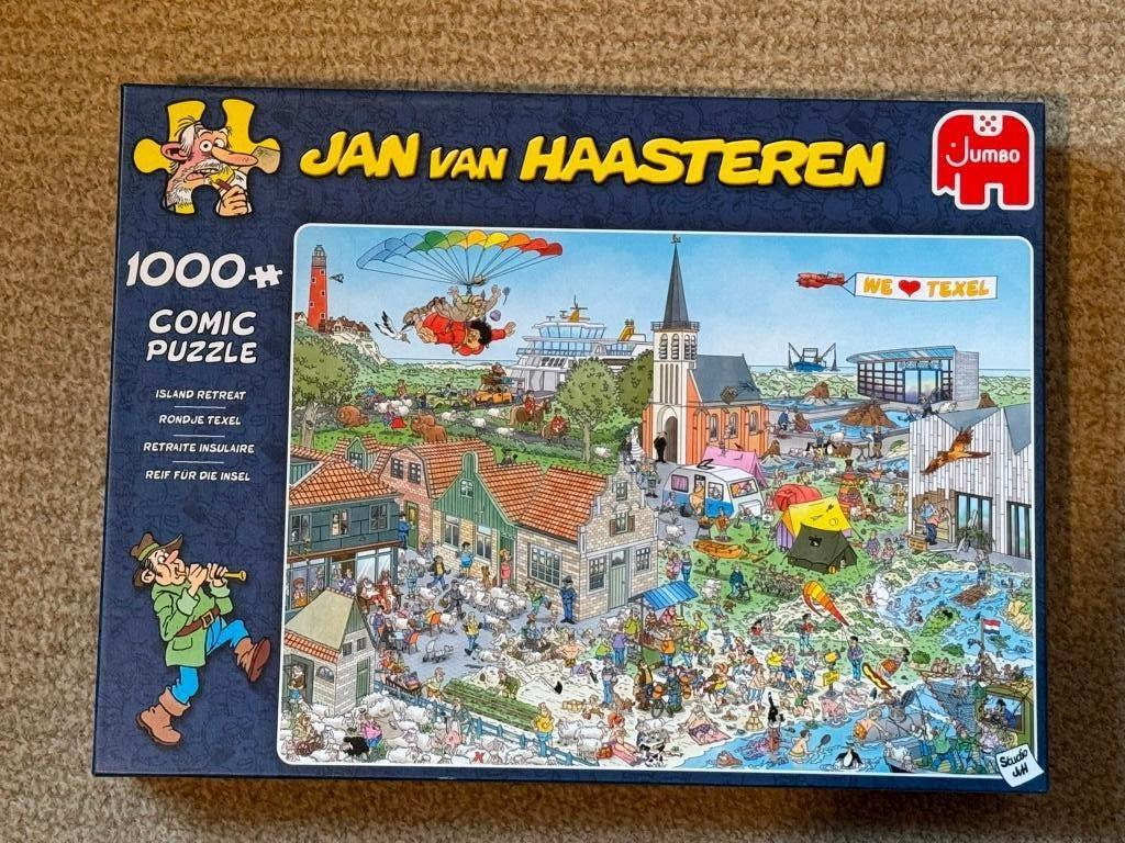 Jan van Haasteren puzzel - 1000 - Rondje Texel, Verzenden, 500 t/m 1500 stukjes, Gebruikt, Legpuzzel