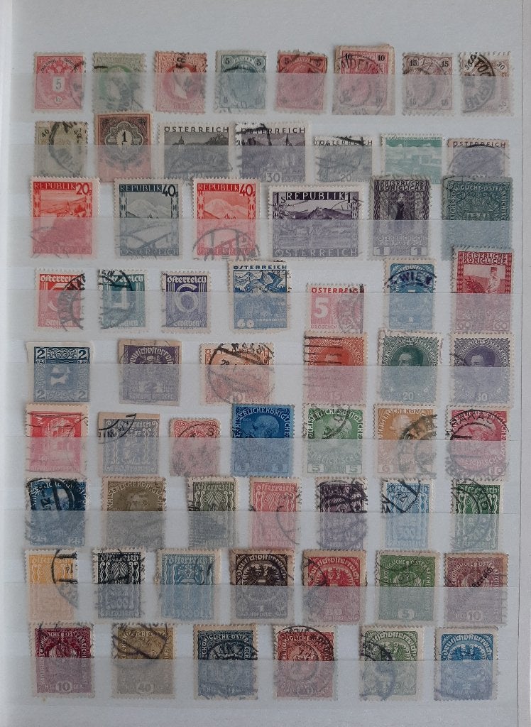 5 Kaarten Oude Postzegels Oostenrijk Nr. 6 Gestempeld, Ophalen, Gestempeld