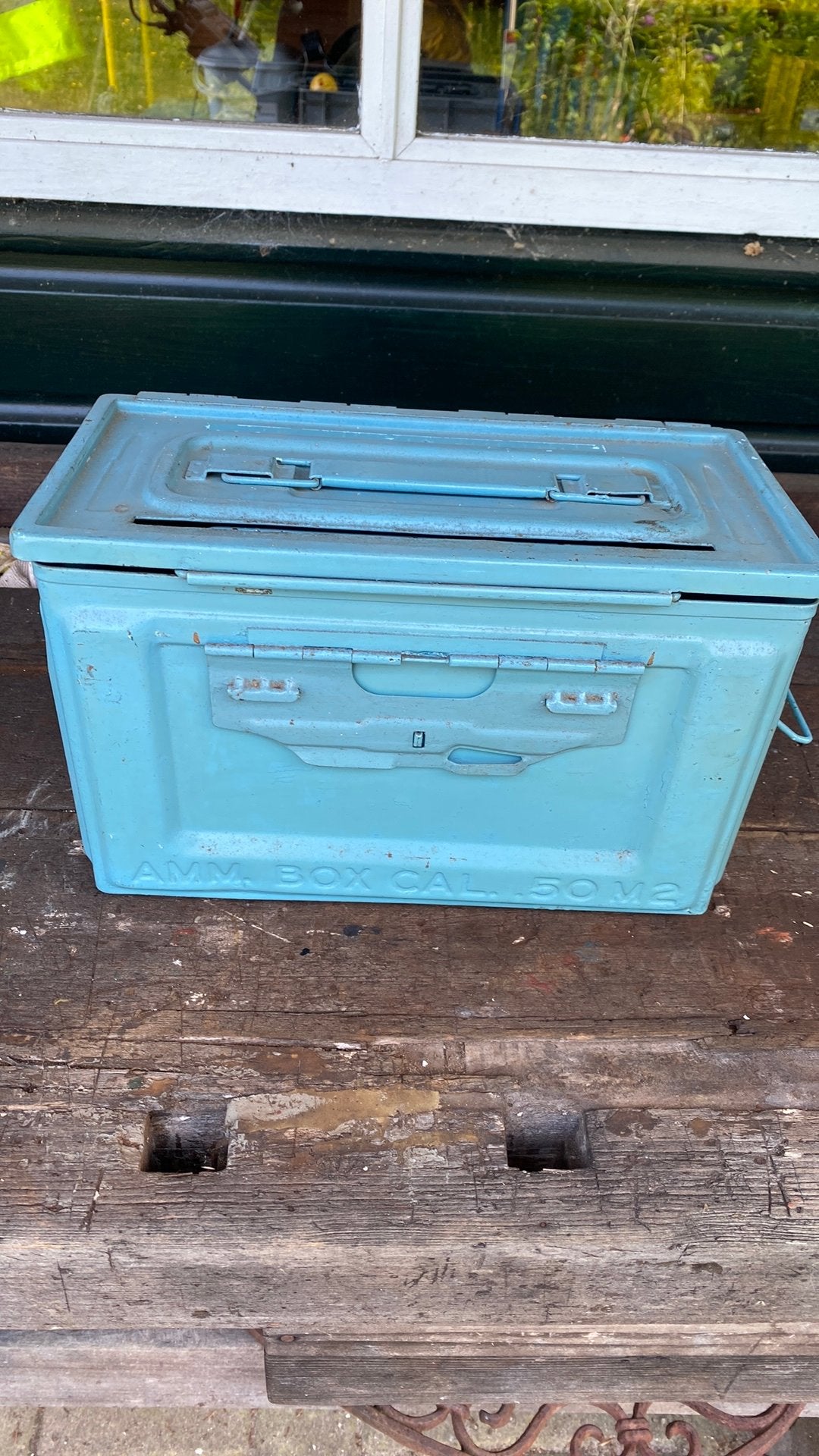 Metalen munitie AMM box cal. 50m2, Ophalen of Verzenden, Landmacht, Nederland