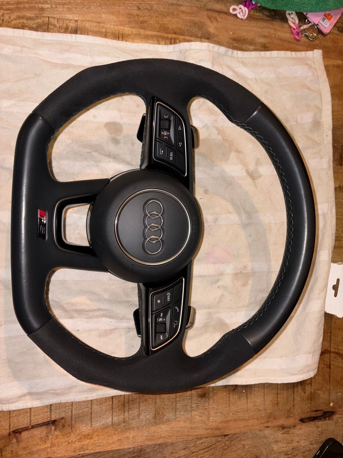 RS3 8V stuur origineel alcantara/leer, Auto-onderdelen, Besturing, Ophalen of Verzenden, Gebruikt, Audi