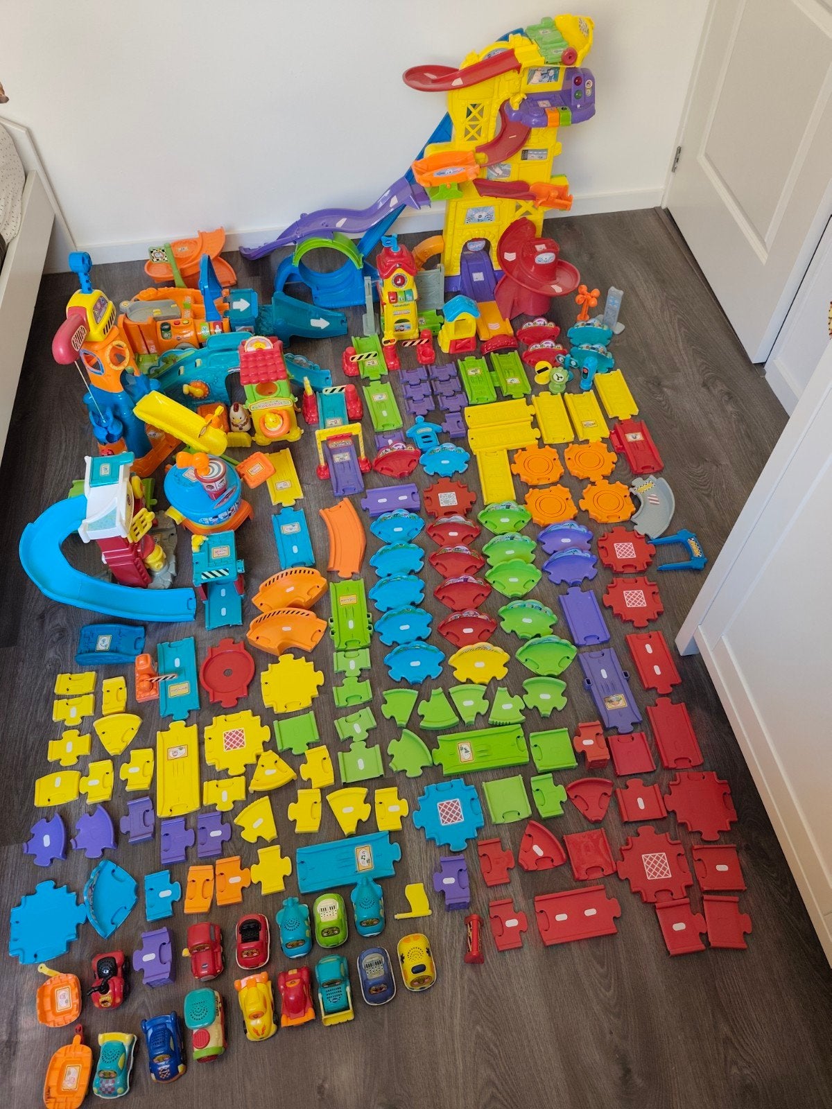 Grote VTech Toet Toet Auto's collectie (Sint en Kerst tip), Ophalen, Gebruikt, Bouwen, Met licht