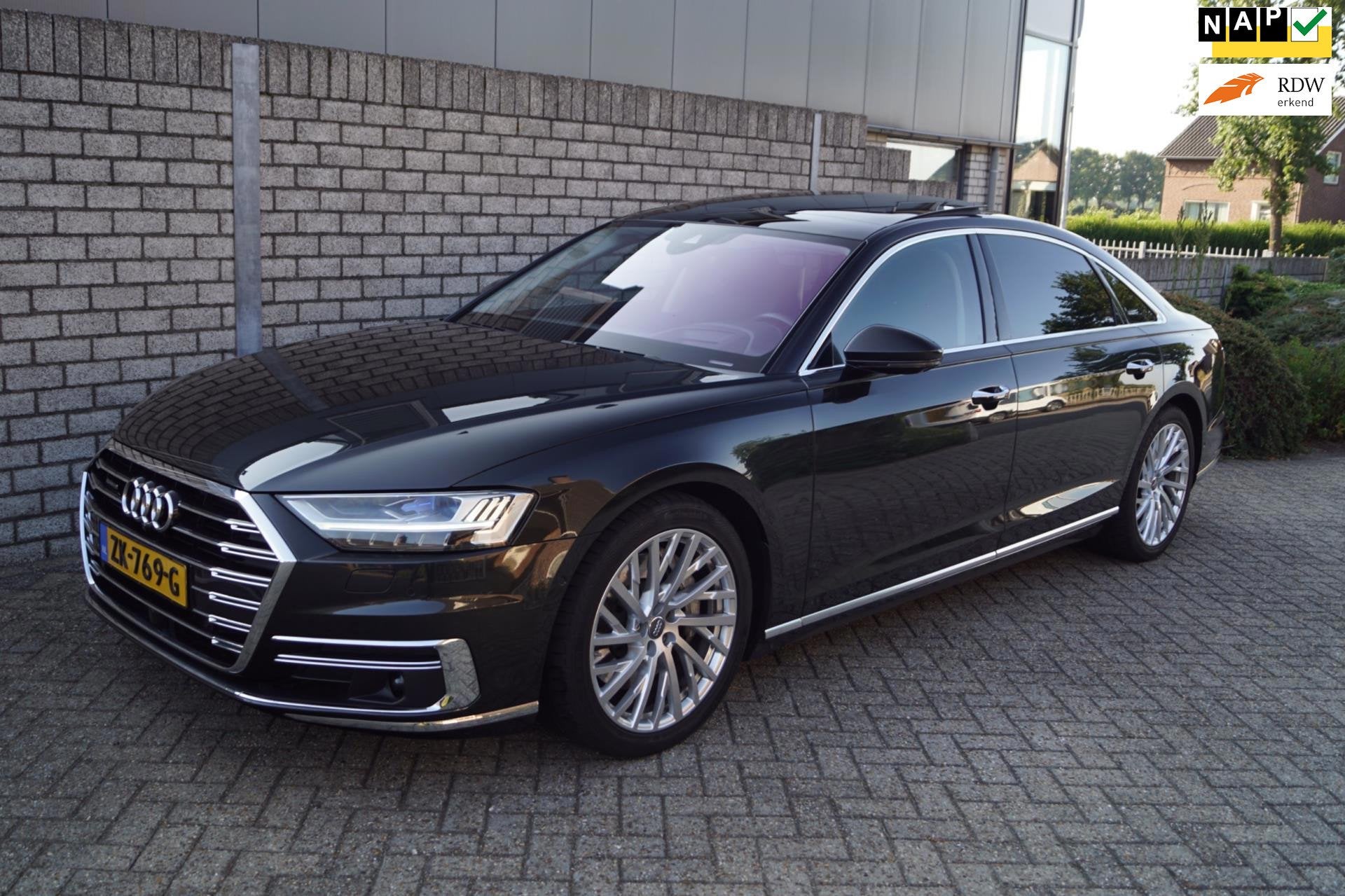 Audi A8 55 TFSI Quattro Lang Pro Line Plus Autom Bom Volle A, Auto's, Audi, Gebruikt, Leder, Bedrijf, Vierwielaandrijving