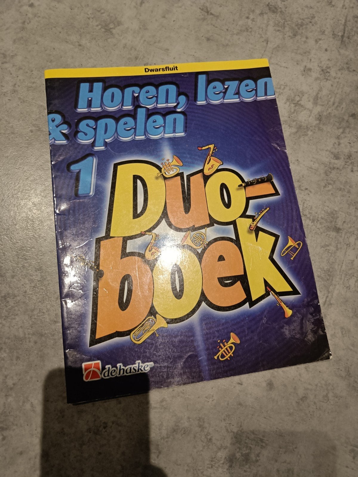 Horen, lezen & spelen 1 Duoboek dwarsfluit - De Haske, Gebruikt, Klassiek, Les of Cursus, Dwarsfluit of Piccolo