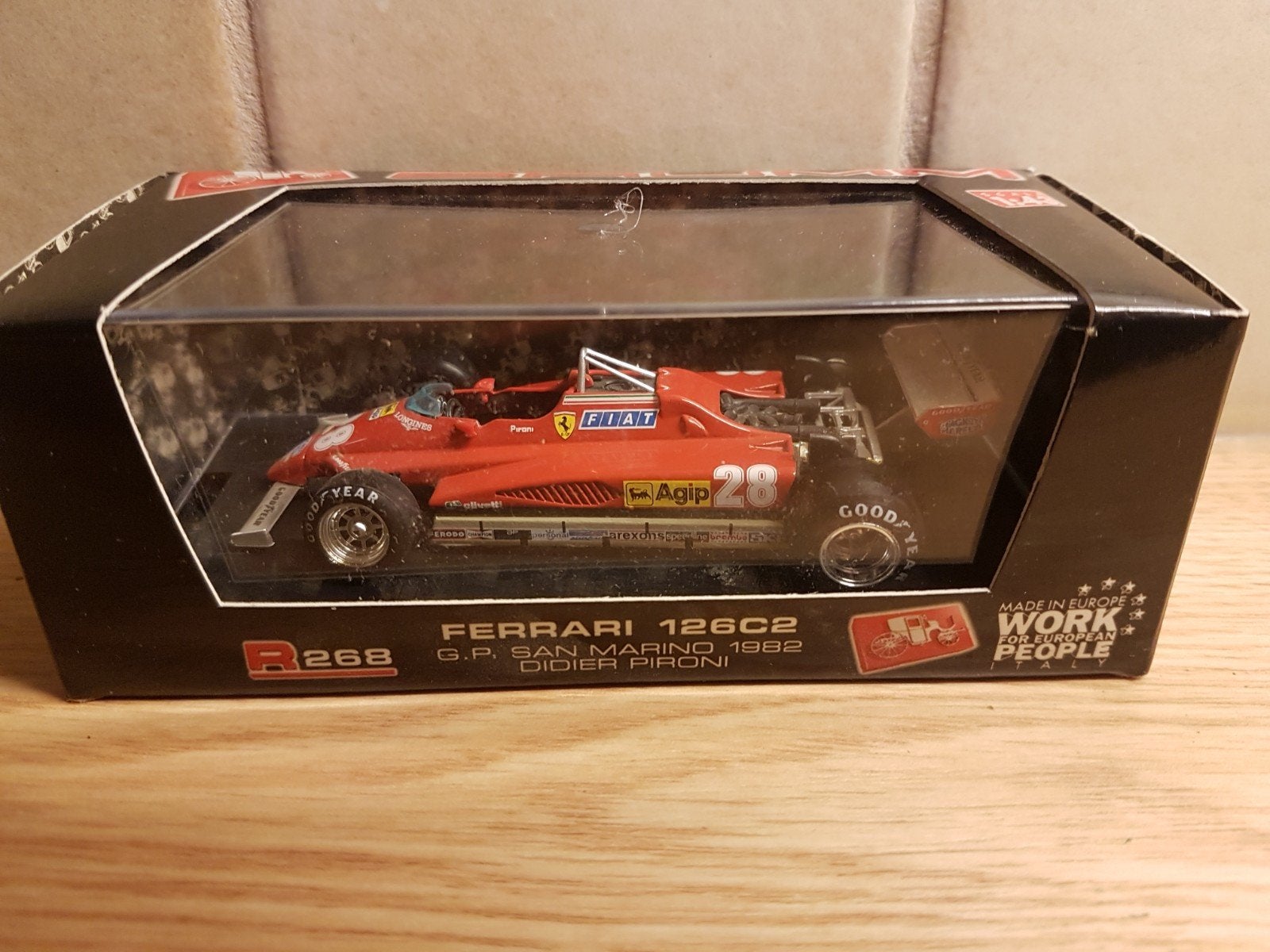 f1 brumm  Ferrari 126C2 Didier pironi gp san Marino 1982, Ophalen of Verzenden, Zo goed als nieuw, Auto, Overige merken