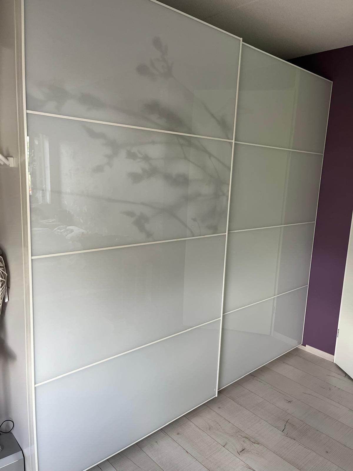 Ikea Pax kledingkast met schuifdeuren en indeling, Ophalen, Gebruikt, 200 cm of meer, 200 cm of meer