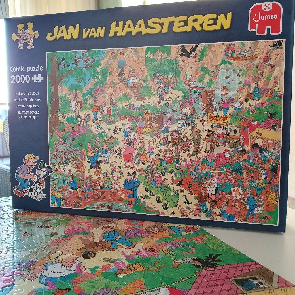 VAN HAASTEREN VROLIJKE FLADDERAARS 2000, Ophalen of Verzenden, Meer dan 1500 stukjes, Zo goed als nieuw, Legpuzzel