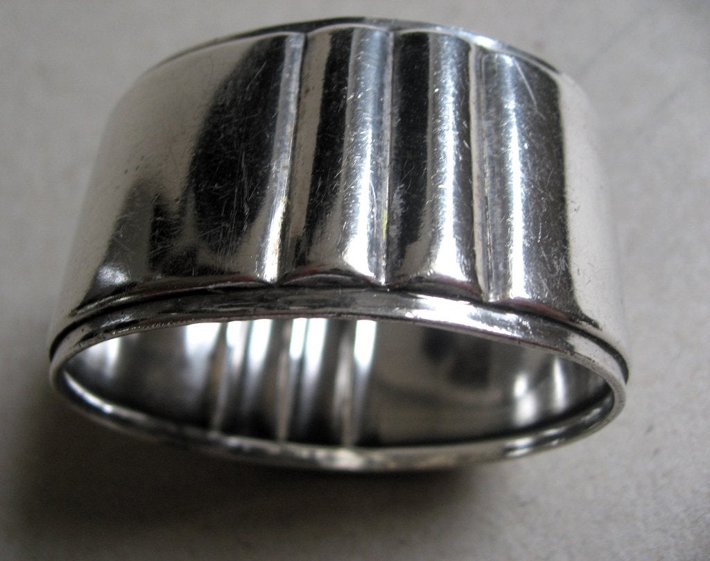 Art deco verzilverde servetring Georg Nilsson Gero, Antiek en Kunst, Ophalen of Verzenden, Zilver