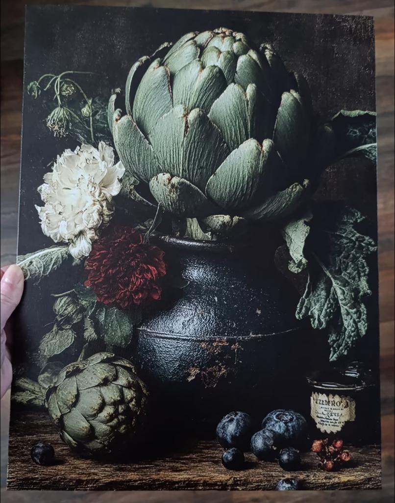 Canvas bourgondische stijl, Huis en Inrichting, Woonaccessoires | Schilderijen, Tekeningen en Foto's, Ophalen, Zo goed als nieuw