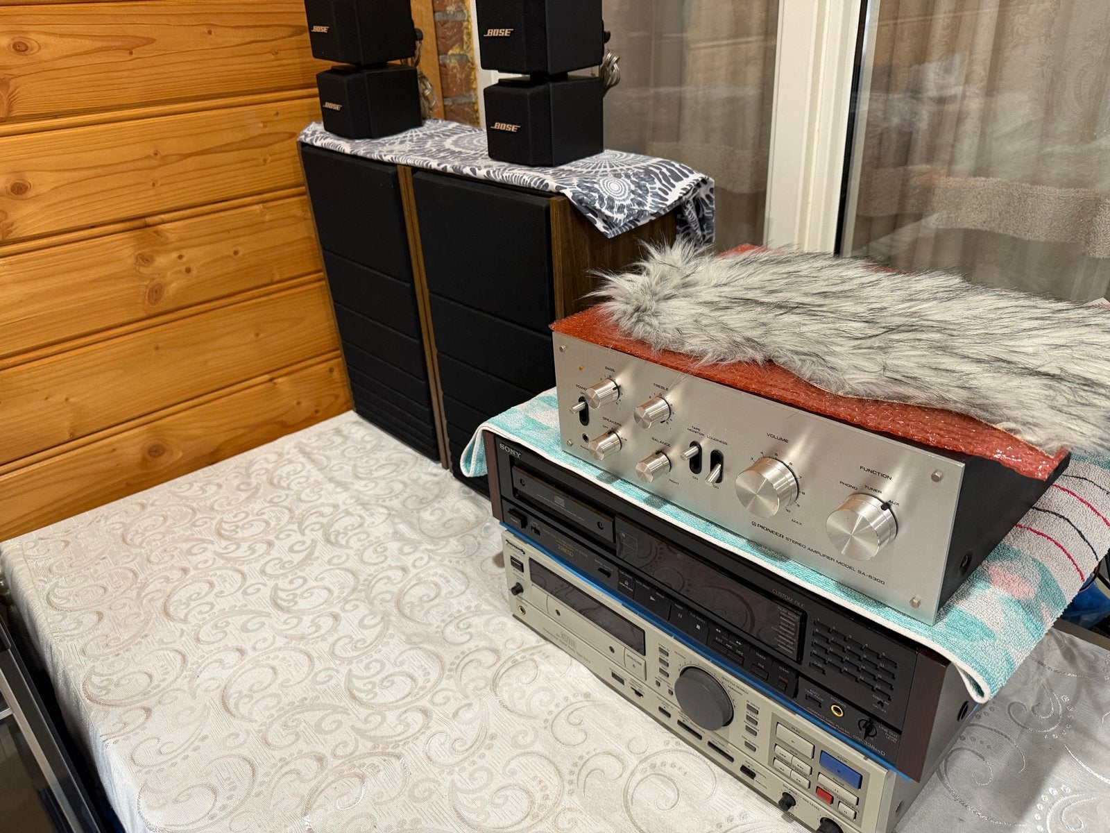 Pioneer, Sony cdp-338esd, Panasonic sv-3700 dat met Speakers, Ophalen of Verzenden, Gebruikt