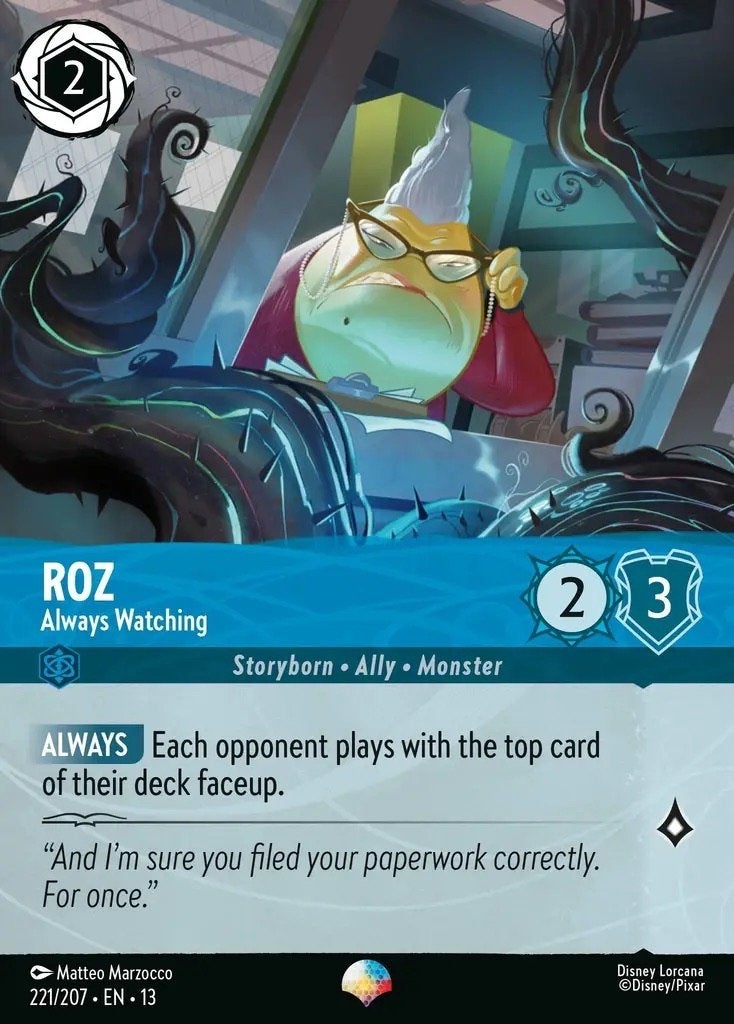 Disney Lorcana - Attack of The Vine - 013-221- Roz - Always, Ophalen of Verzenden, Nieuw, Losse kaart, Foil