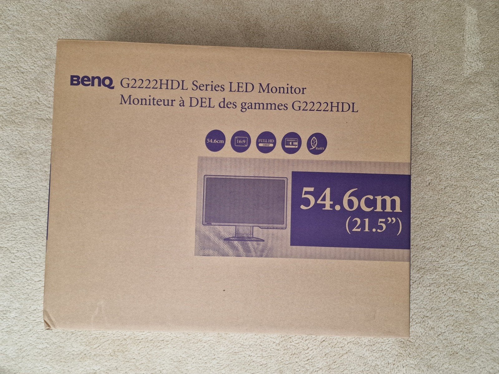 BenQ G2222HDL 21.5" Full HD LED Monitor, 3 tot 5 ms, Nieuw, Full HD, 61 t/m 100 Hz