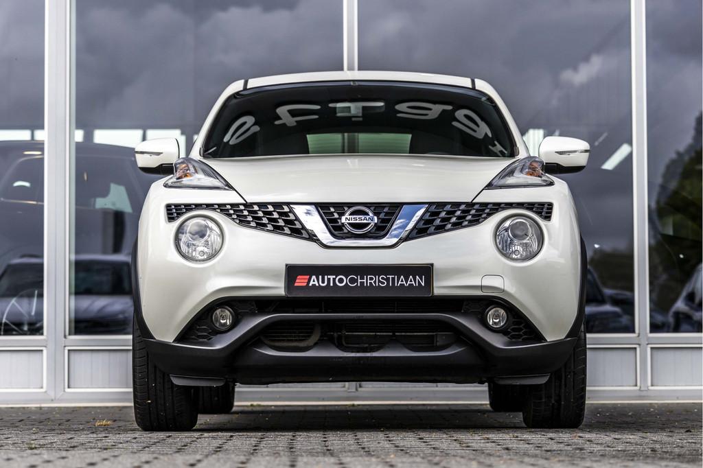 Nissan Juke 1.6 N-Connecta | Automaat | Trekhaak | Camera, Auto's, Nissan, 12 maanden, Euro 6, 4 cilinders, Leder en Stof