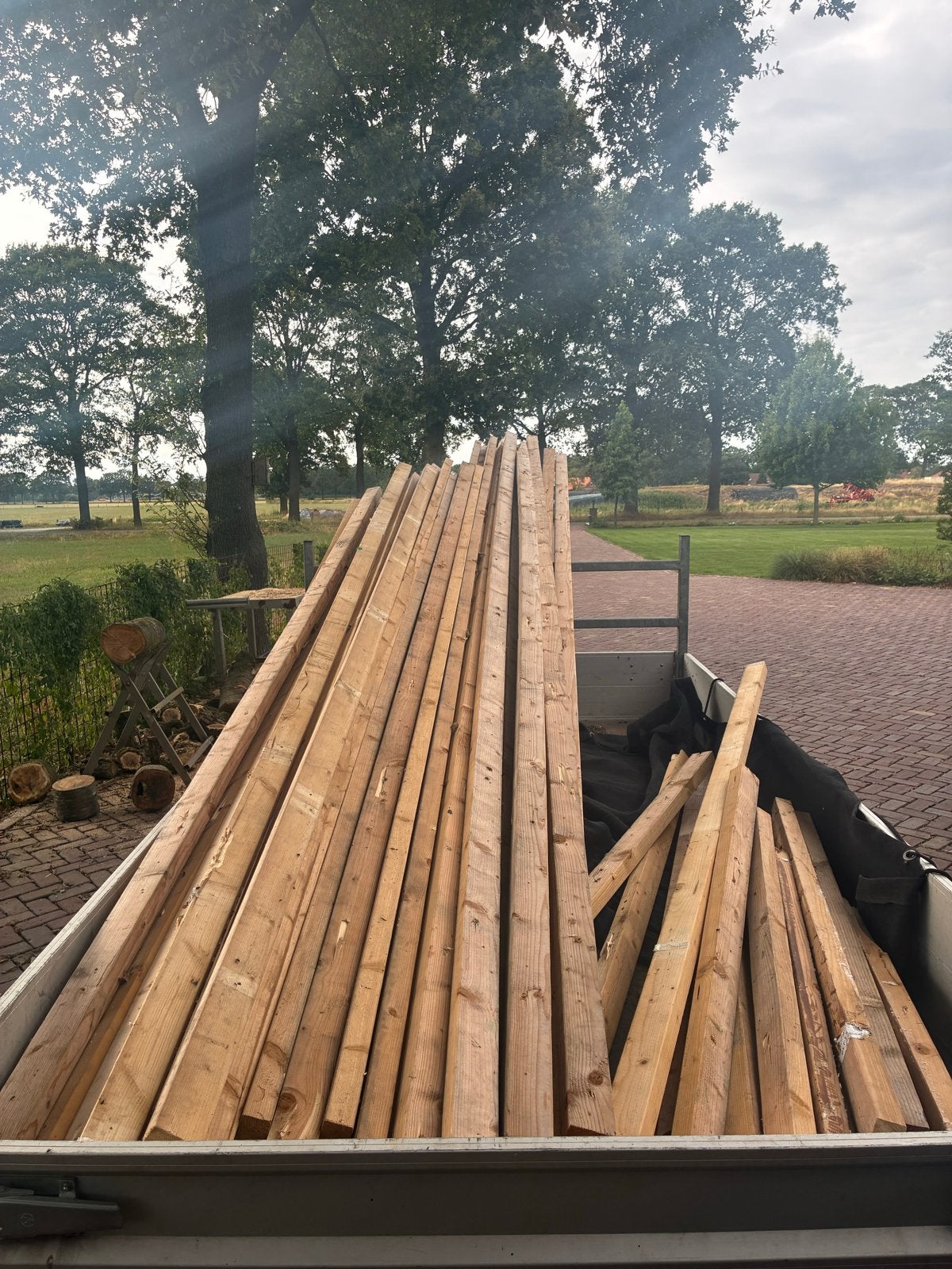 Gebruikte vuren regels 45x70 mm- Diverse lengtes, Doe-het-zelf en Verbouw, Hout en Planken, Gebruikt, Ophalen of Verzenden, Balk