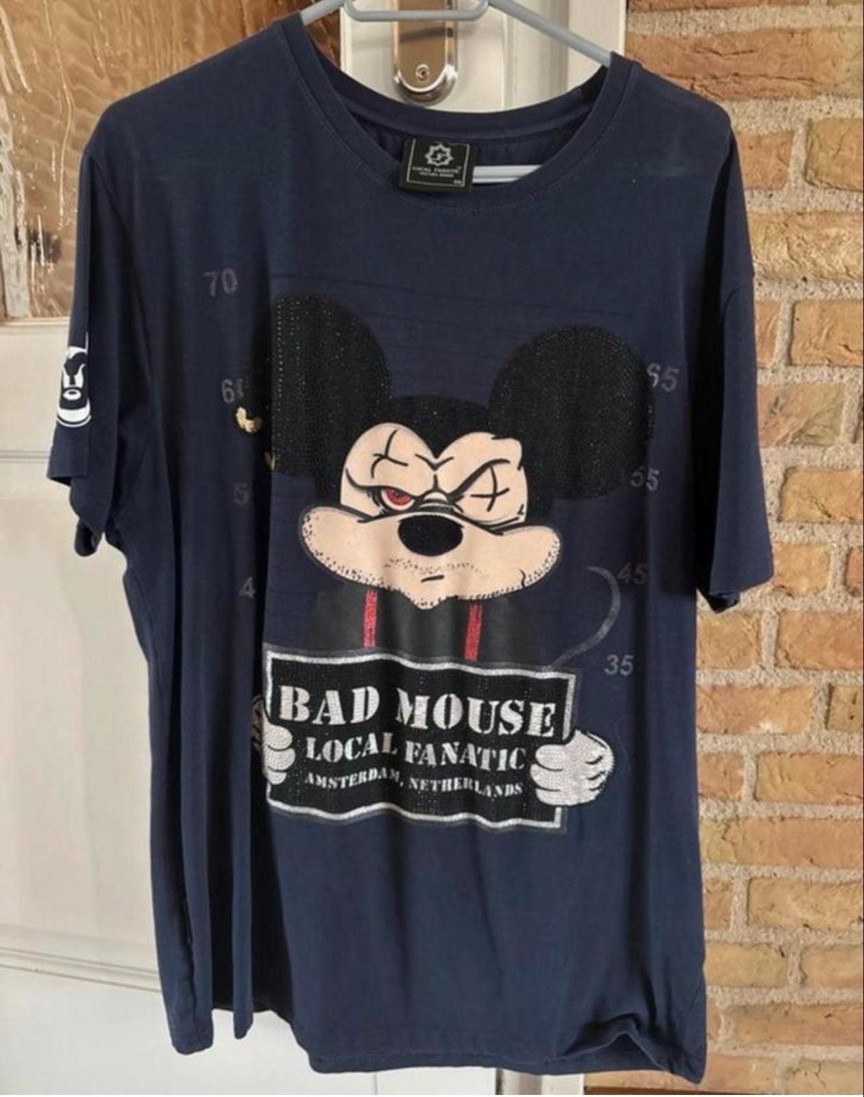 Zeldzaam Local Fanatic Bad Mouse T-shirt XXL - Donkerblauw, Kleding | Heren, Ophalen of Verzenden, Zo goed als nieuw, Overige maten