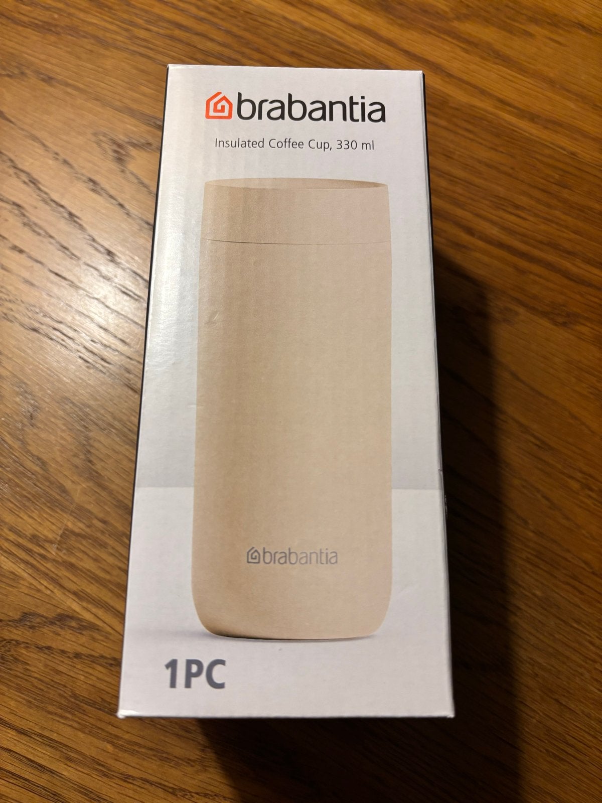 Brabantia Geïsoleerde Koffiemok RVS 330ml - Nieuw, Beige, Overige typen, Nieuw, Ophalen of Verzenden