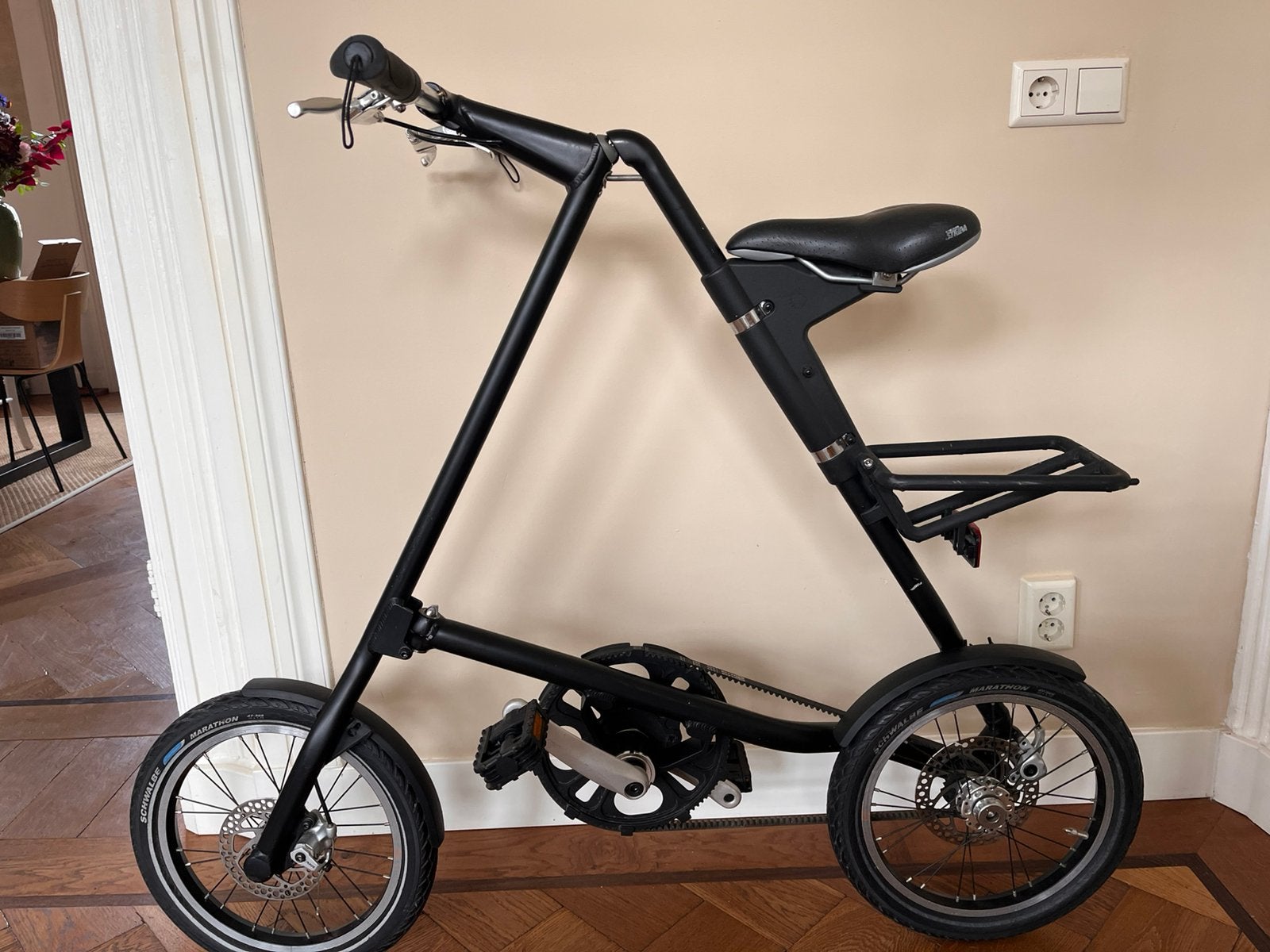 Strida 5.0 / LT Vouwfiets (16 inch) – Matzwart, Ophalen, Zo goed als nieuw, 16 tot 18 inch