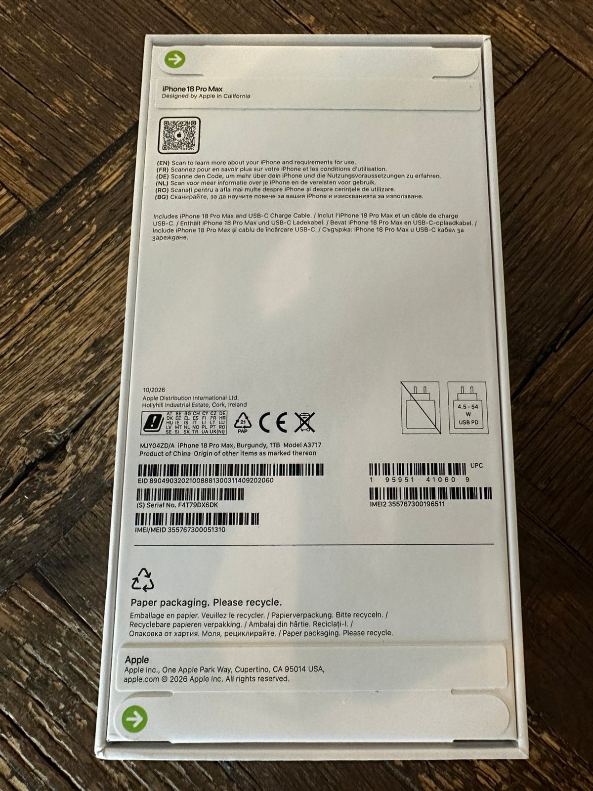 Apple iPhone 18 Pro Max 1TB - Nieuw - incl Garantie, Telecommunicatie, Apple, ., Ophalen of Verzenden, Zonder simlock