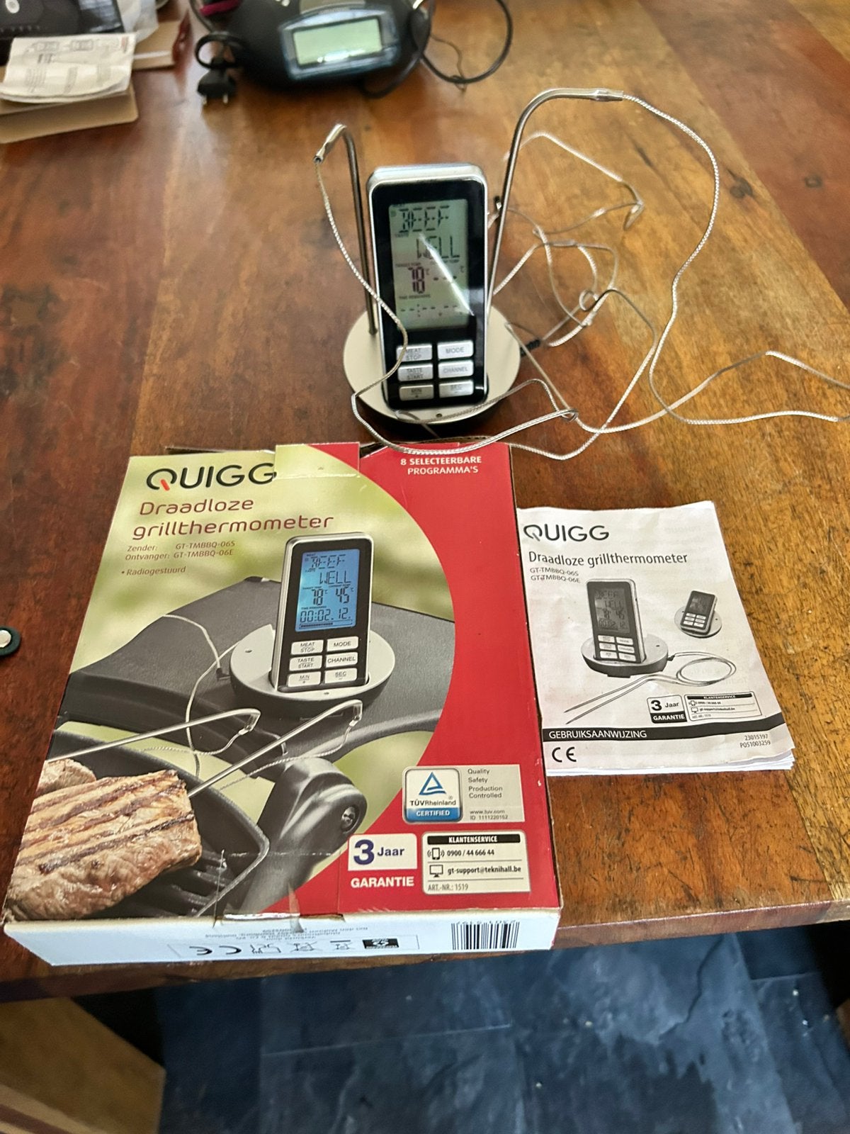Draadloze grilthermometer, Ophalen, Zo goed als nieuw