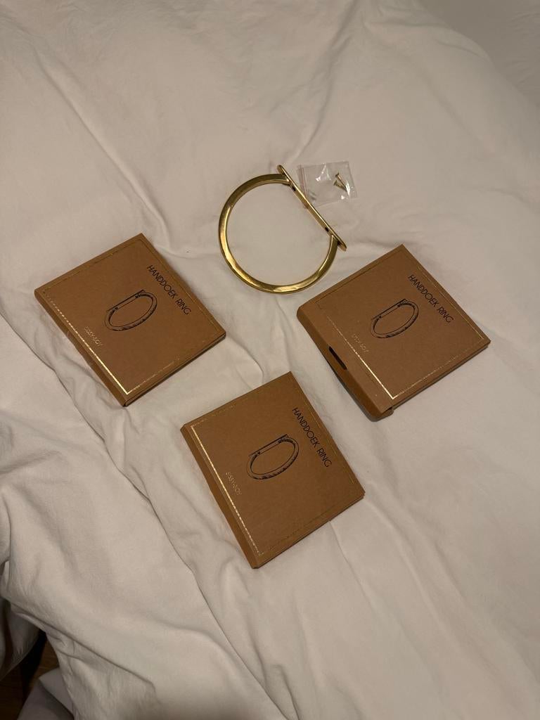 3xSissy Boy handdoek ring messing, Ophalen of Verzenden, Zo goed als nieuw, Overige kleuren, Overige typen