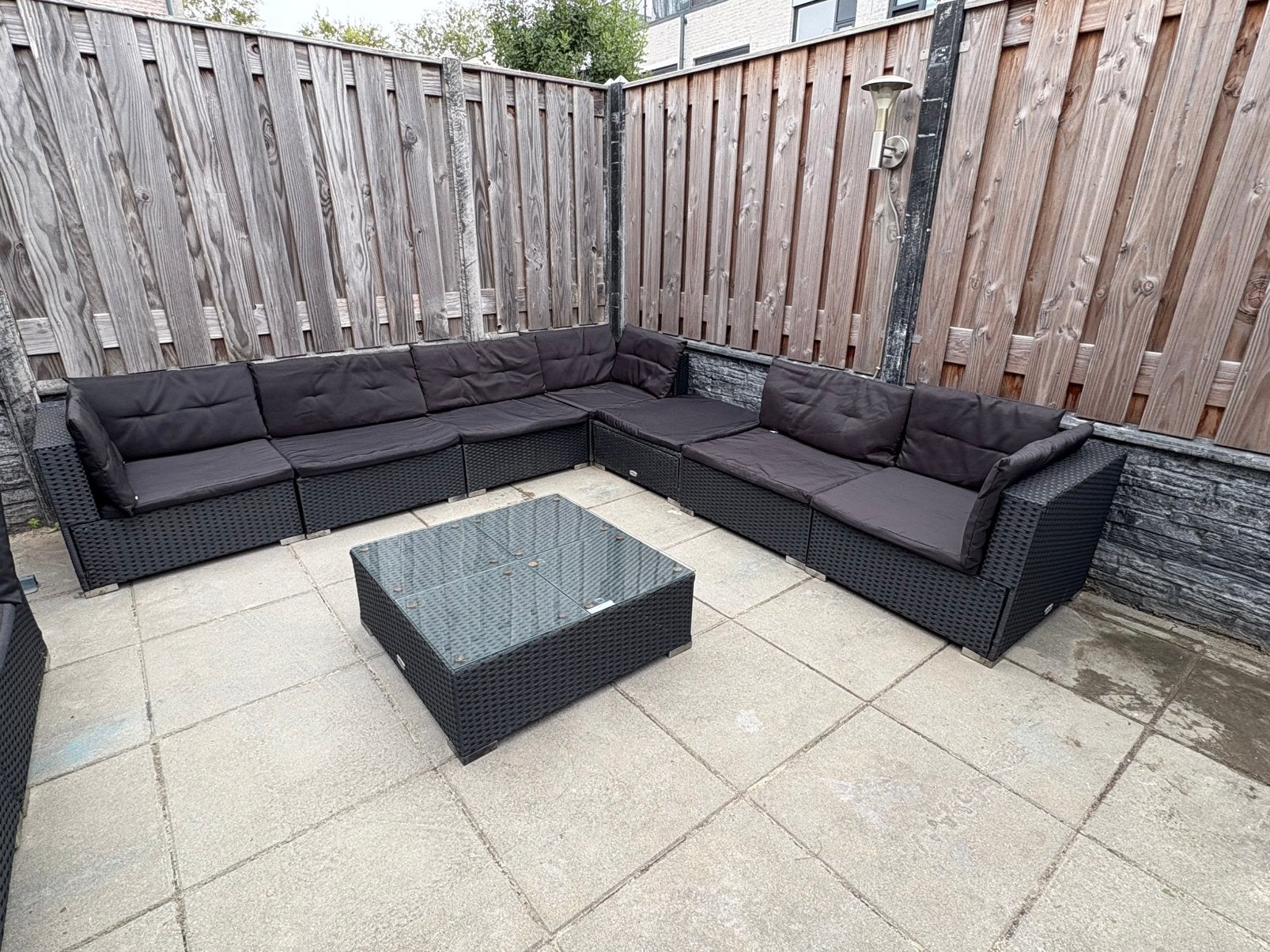 10-delige wicker loungeset, Tuin en Terras, Tuinsets en Loungesets, Ophalen, Gebruikt, Loungeset, Wicker