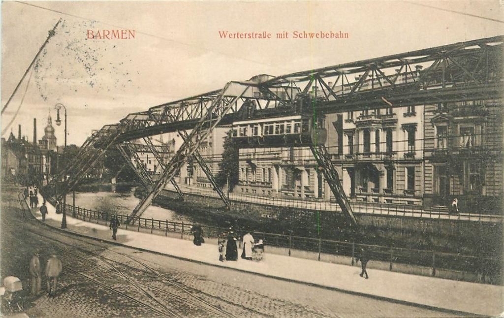 379-165-009 Barmen Schwebebahn, Verzenden, Voor 1920, Duitsland
