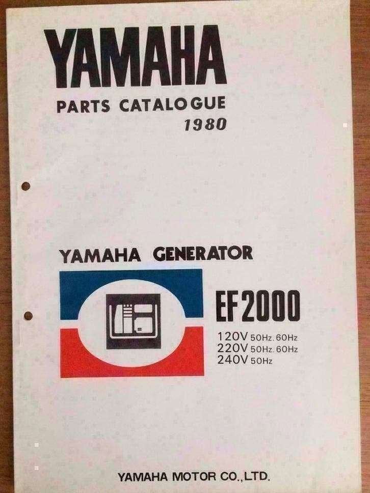 Yamaha generator EF1800/EF2000/EF2600/EF2800 service manual., Ophalen of Verzenden, Yamaha
