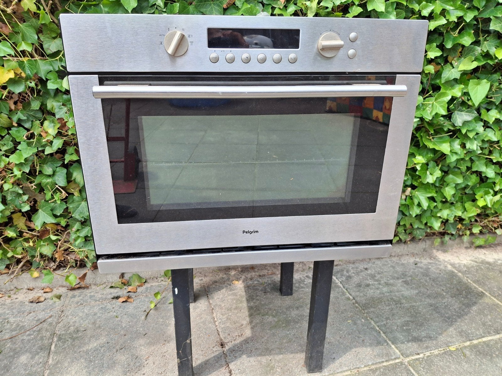 Pelgrim Combi-oven/Magnetron RVS Inbouw, Witgoed en Apparatuur, Ophalen, 45 tot 50 cm, Gebruikt, Pelgrim