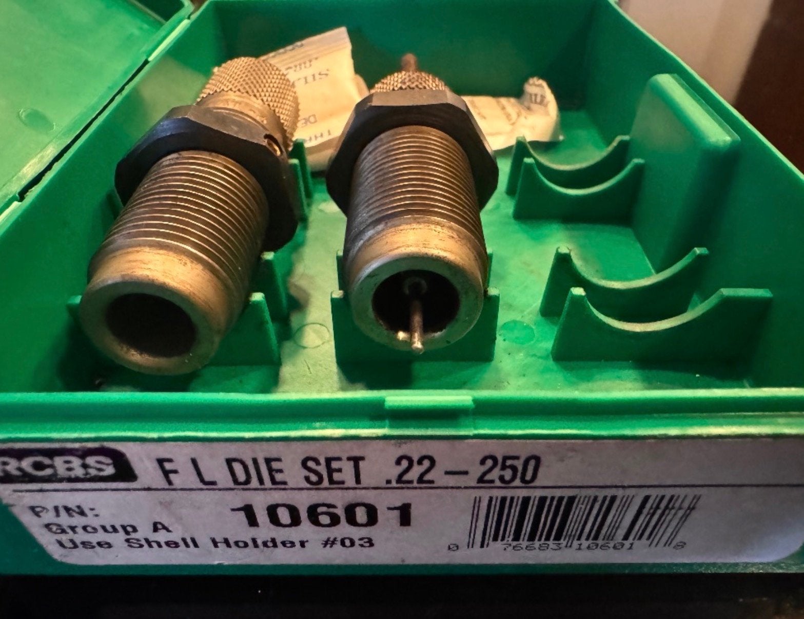 RCBS FL Die Set .22-250 - Herlaadmatrijs, Ophalen of Verzenden, Gebruikt