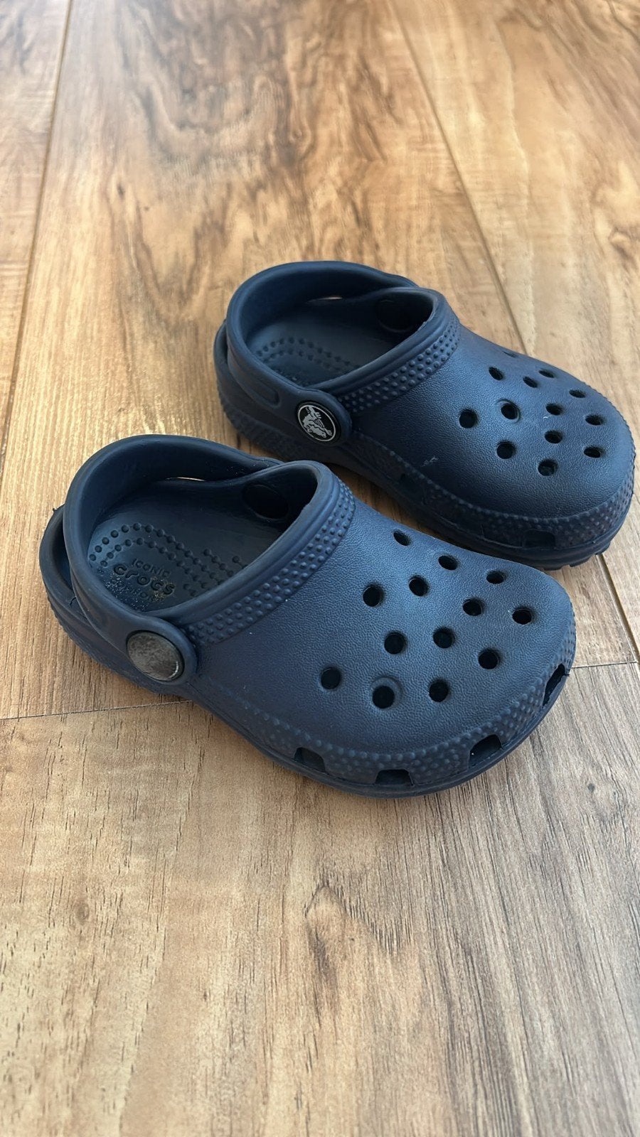 Donkerblauwe Crocs, maat 22, Ophalen, Gebruikt, Crocs, Jongen of Meisje