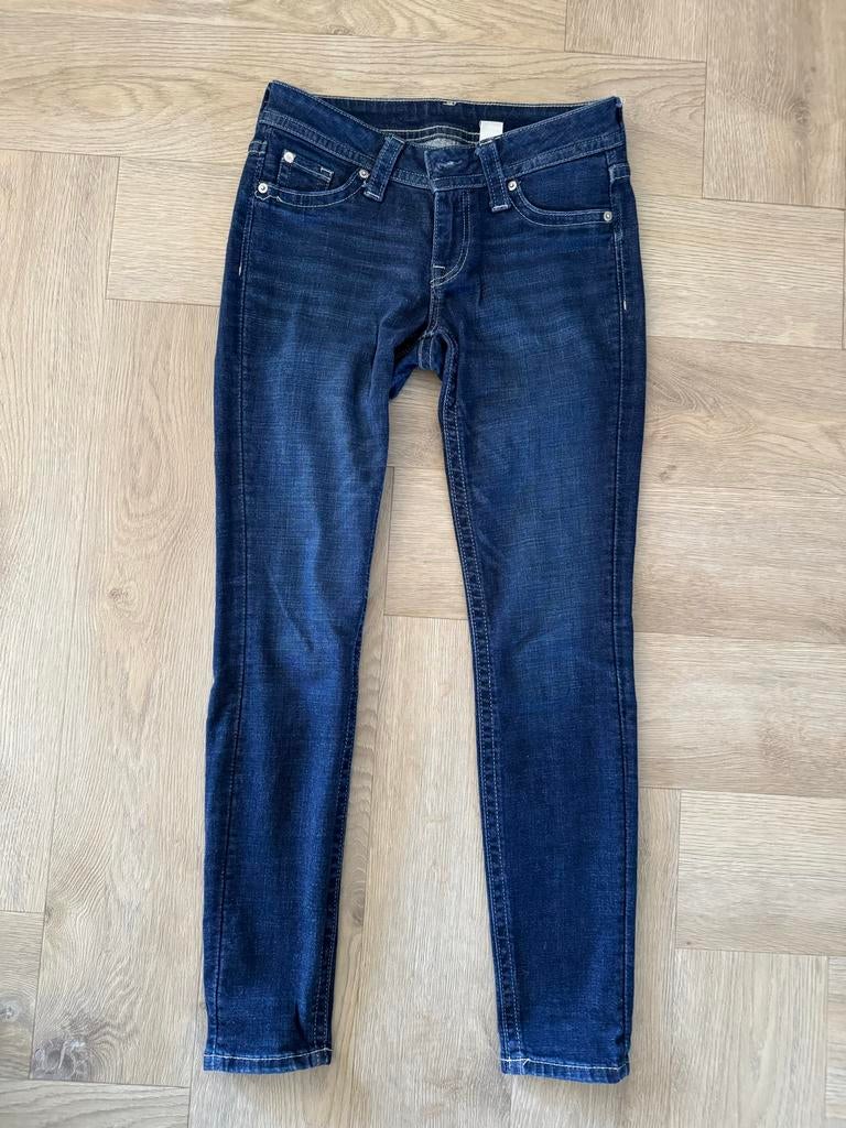 H&M skinny low waist jeans maat 36, Kleding | Dames, Spijkerbroeken en Jeans, Ophalen of Verzenden, Zo goed als nieuw, Blauw, W28 - W29 (confectie 36)