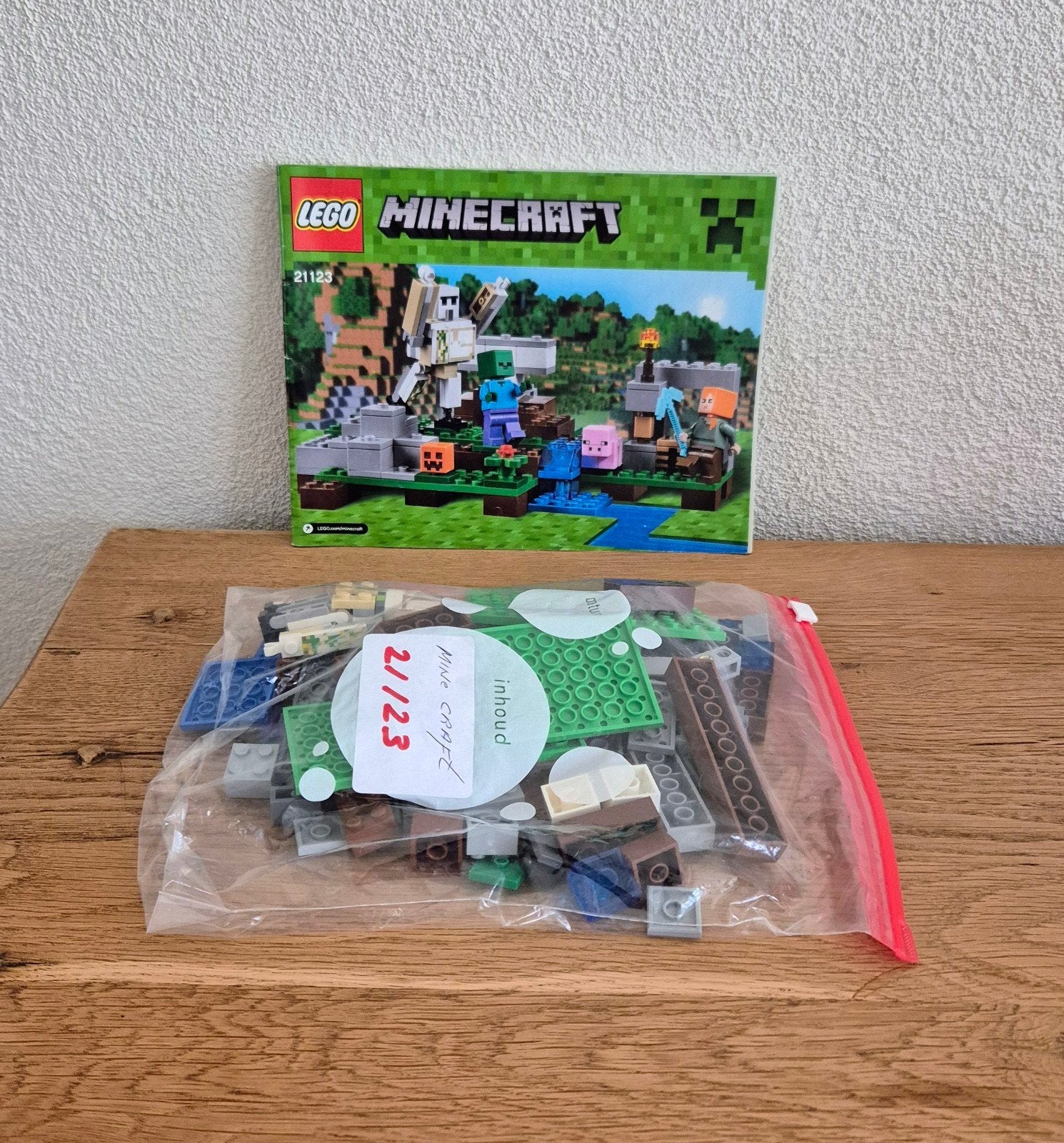LEGO Minecraft De IJzergolem Set 21123, Ophalen, Gebruikt